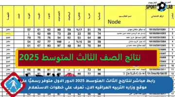 رابط مباشر لنتائج الثالث المتوسط 2025 الدور الأول متوفر رسميًا على موقع وزارة التربية العراقية الآن، تعرف على خطوات الاستعلام
